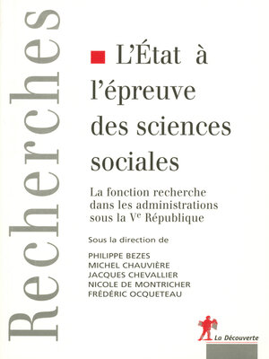 cover image of L'État à l'épreuve des sciences sociales
